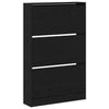 Vidaxl schoenenkast zwart eiken 80 x 21 x 125,5 cm bewerkt hout