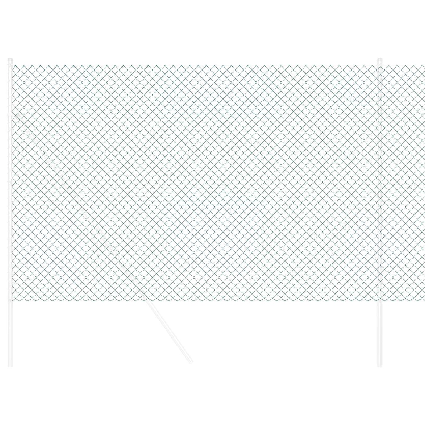 Vidaxl kettenschakelhek groen 10 x 1,5 m staal