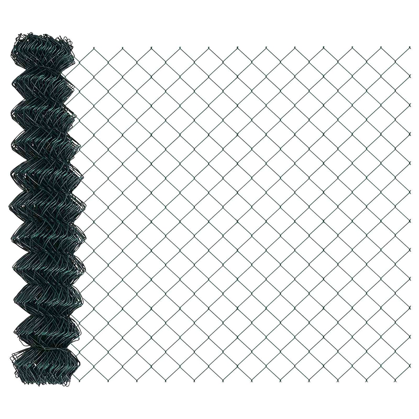 Vidaxl kettenschakelhek groen 25 x 1,2 m staal