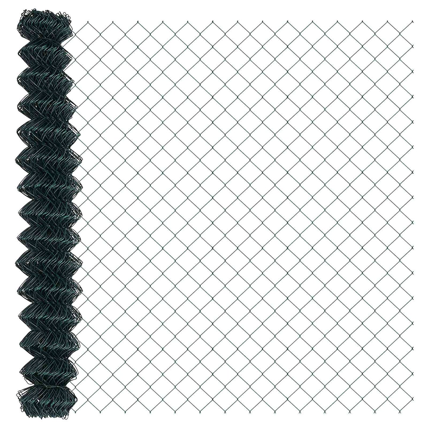 Vidaxl kettenschakelhek groen 25 x 1,6 m staal