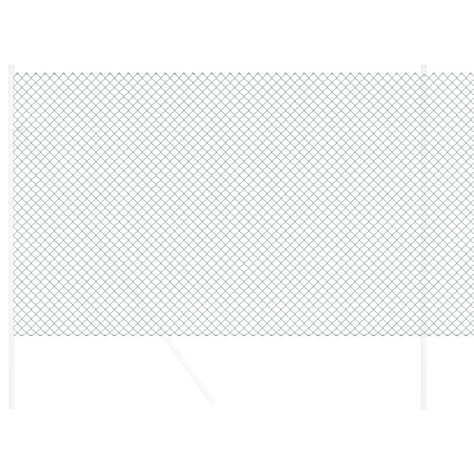 Vidaxl kettenschakelhek groen 25 x 1,6 m staal