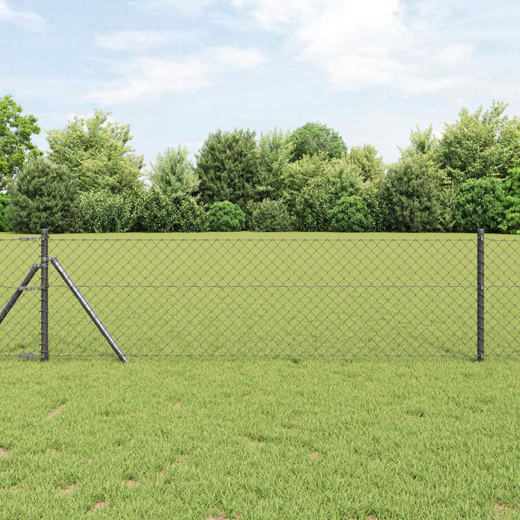 Vidaxl gaashek 10 x 0,4 m staal grijs