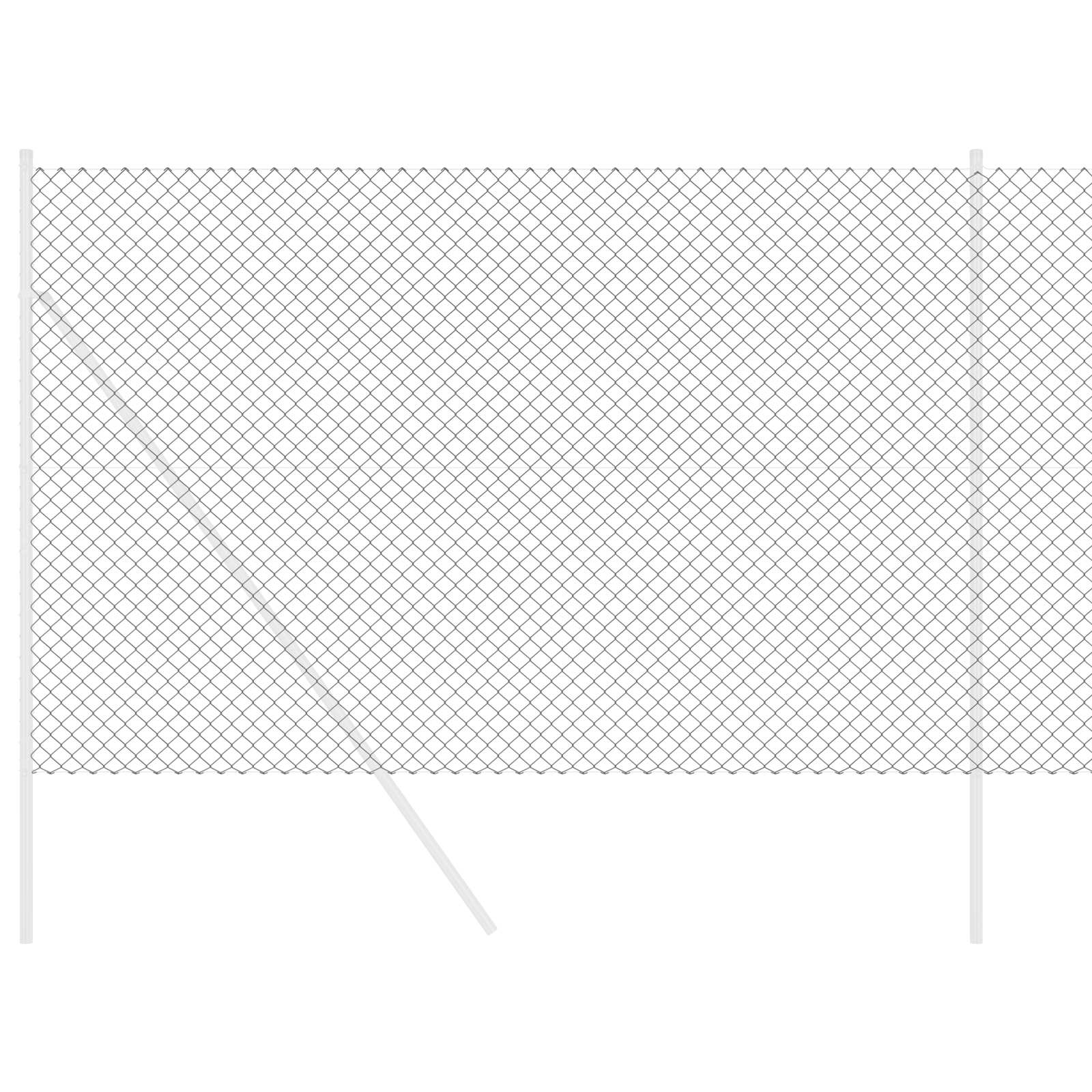 Vidaxl kettenschakelhek grijs 10 x 1,6 m staal