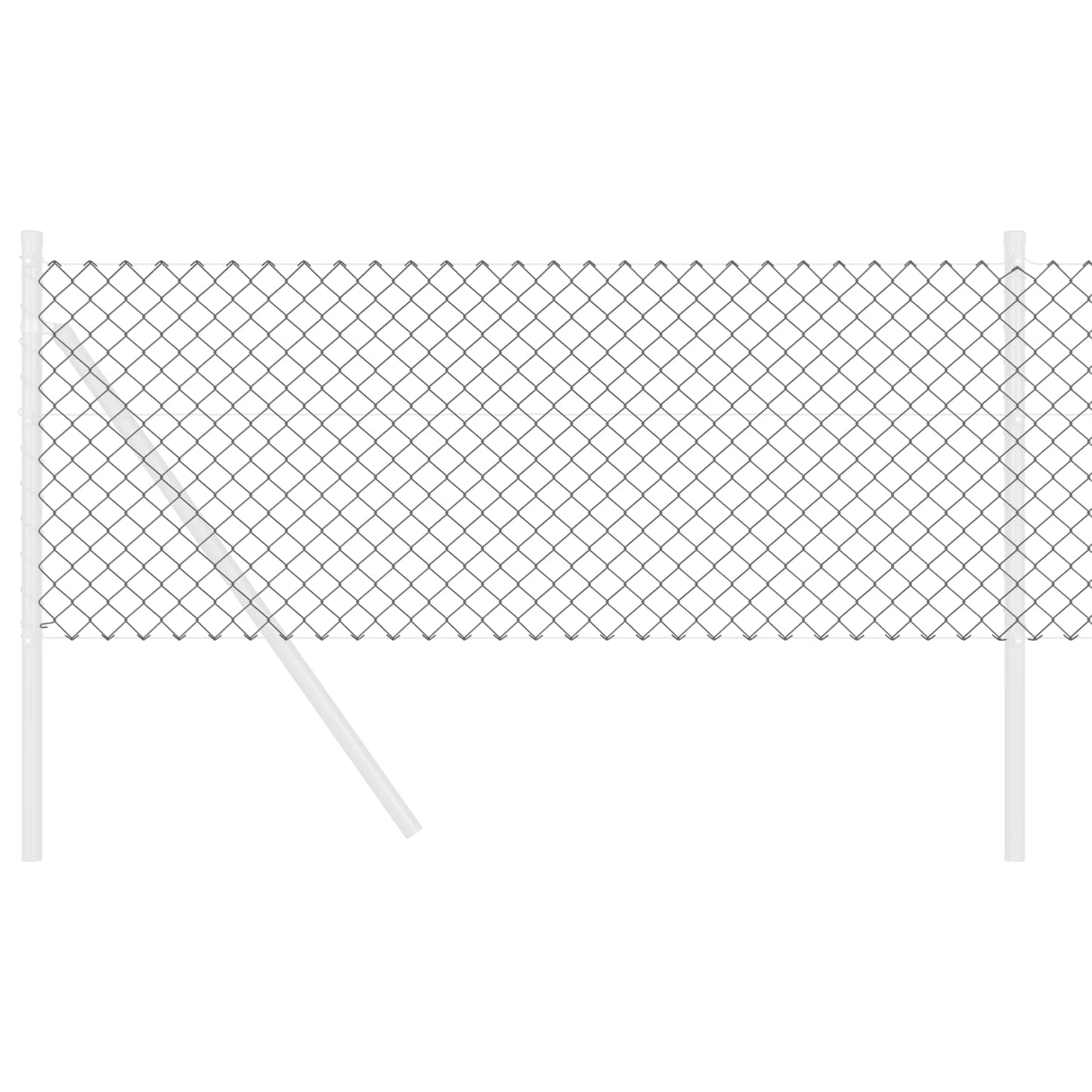 Vidaxl kettenschakelhek grijs 25 x 0,4 m staal