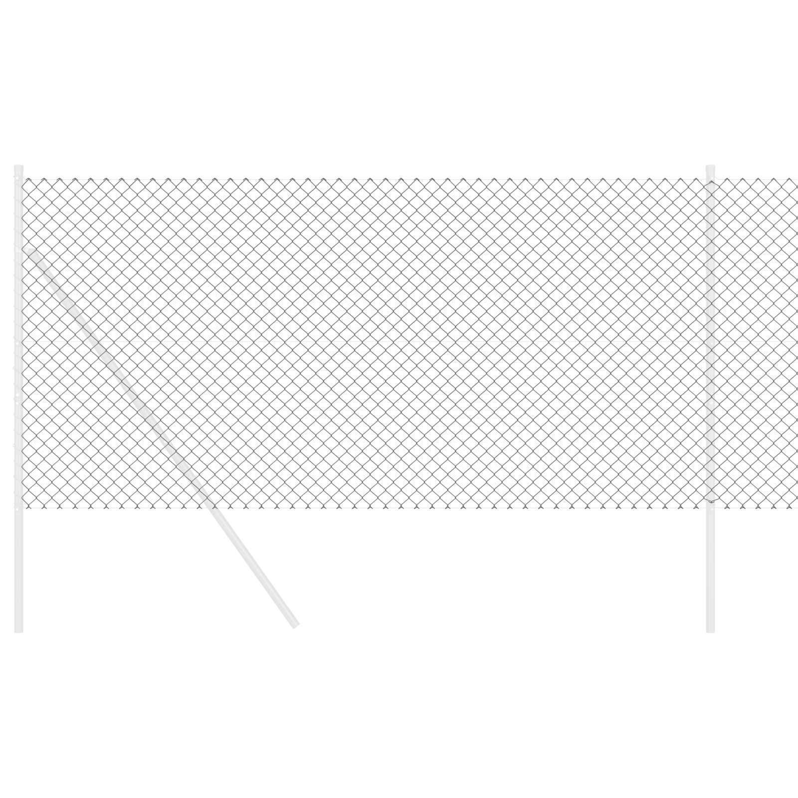 Vidaxl kettenschakelhek grijs 25 x 1,2 m staal