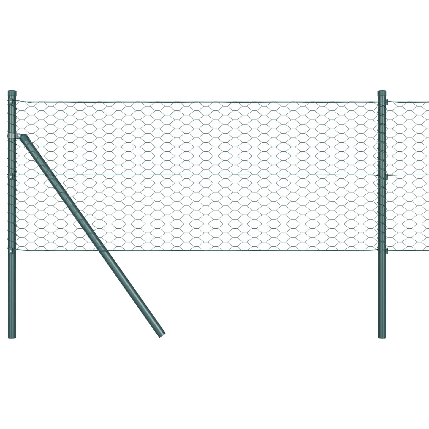 Vidaxl hexagon hek groen 0,4 x 10 m pvc