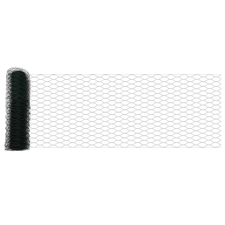 Vidaxl hexagon hek groen 0,5 x 10 m pvc