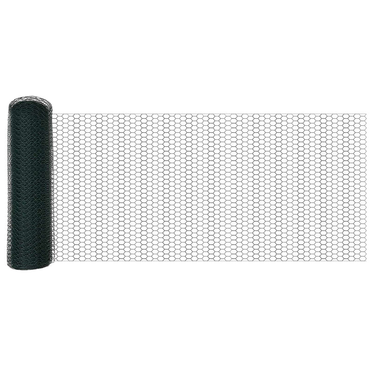Vidaxl hexagon hek 0,6 x 10 m pvc groen
