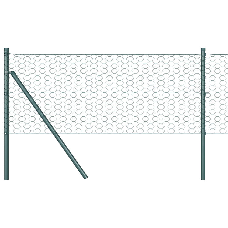 Vidaxl hexagon hek groen 0,6 x 10 m pvc