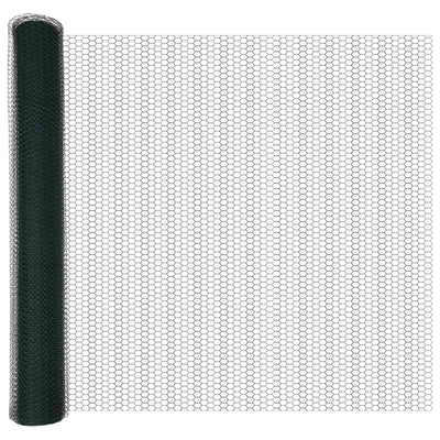 Vidaxl hexagon hek groen 1,2 x 10 m pvc