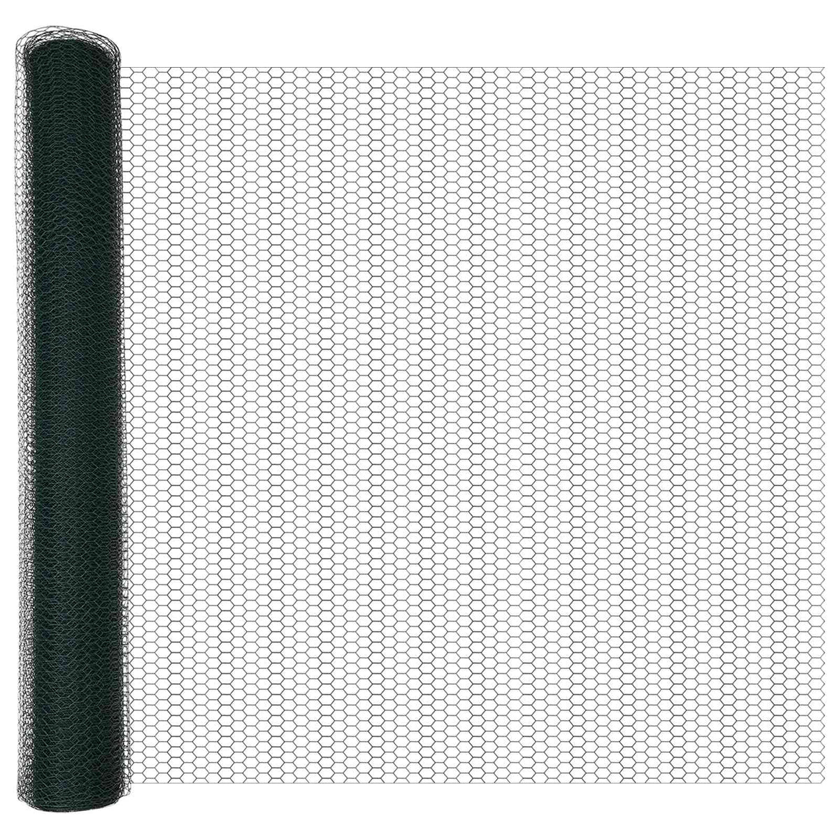 Vidaxl hexagon hek groen 1,2 x 10 m pvc