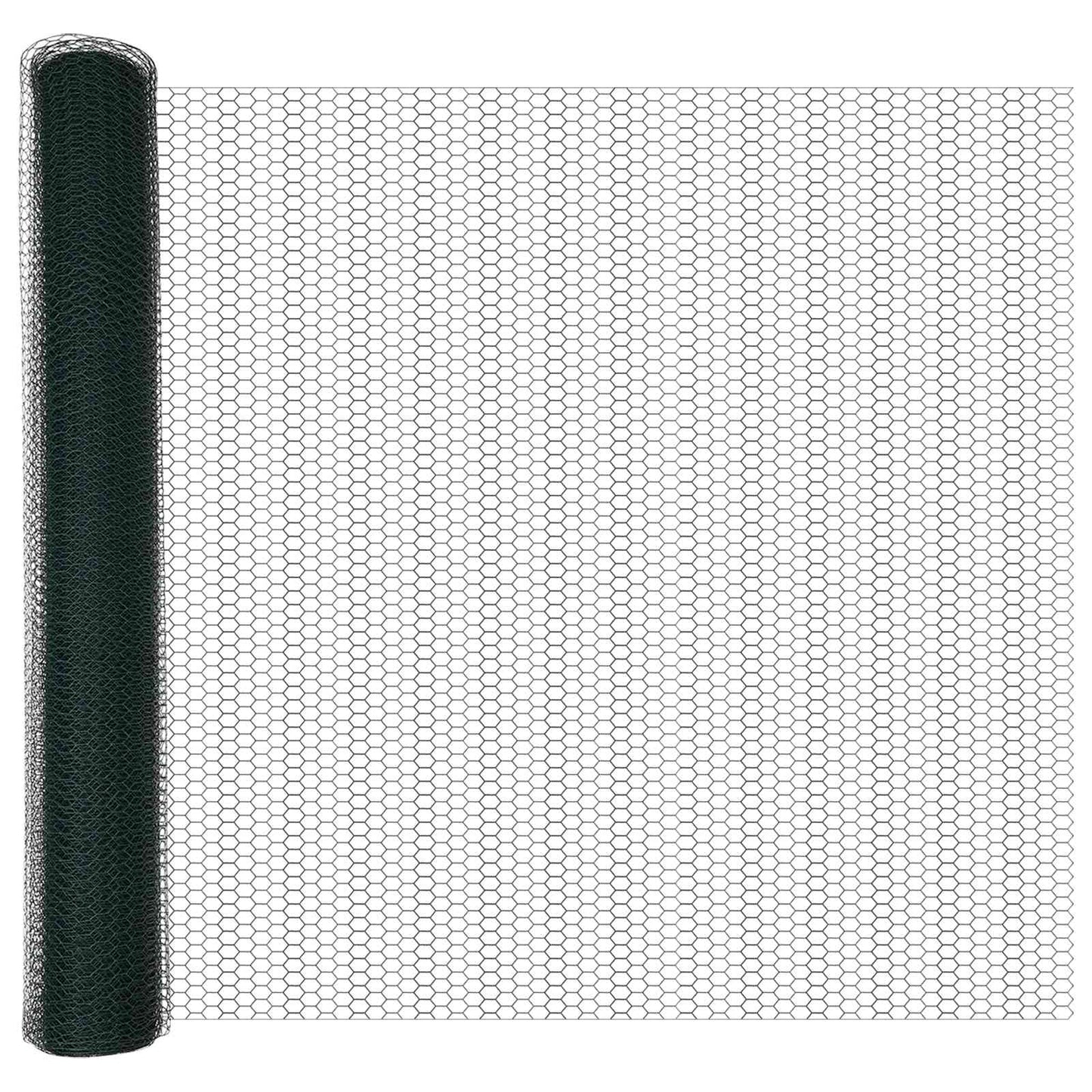 Vidaxl hexagon hek groen 1,4 x 10 m pvc