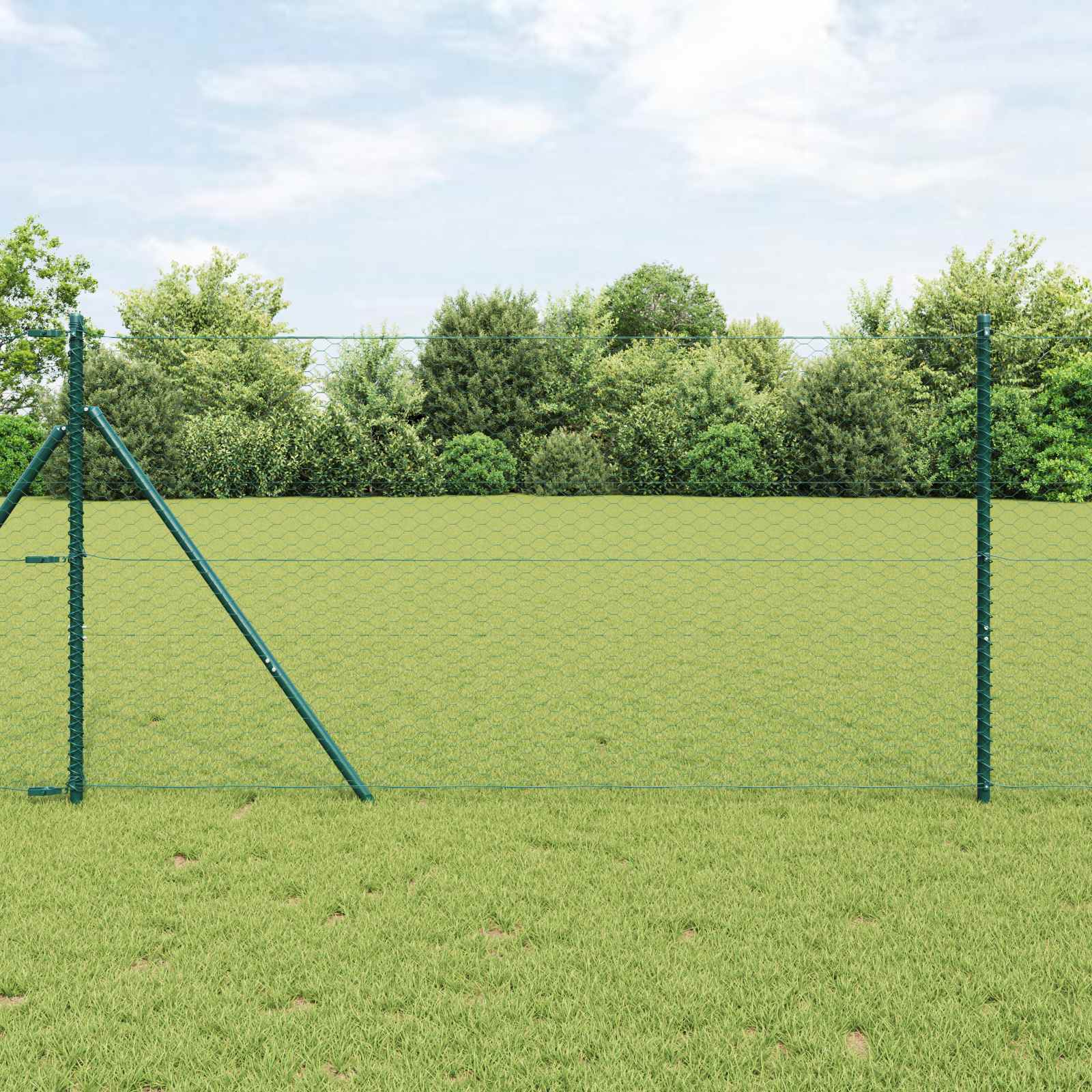 Vidaxl hexagon hek groen 1,4 x 10 m pvc