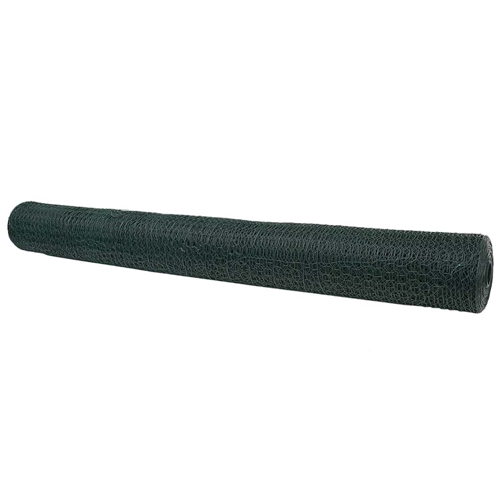 Vidaxl hexagon hek groen 1,4 x 25 m pvc