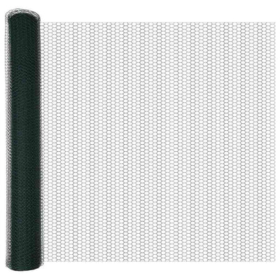 Vidaxl hexagon hek groen 1 x 50 m pvc