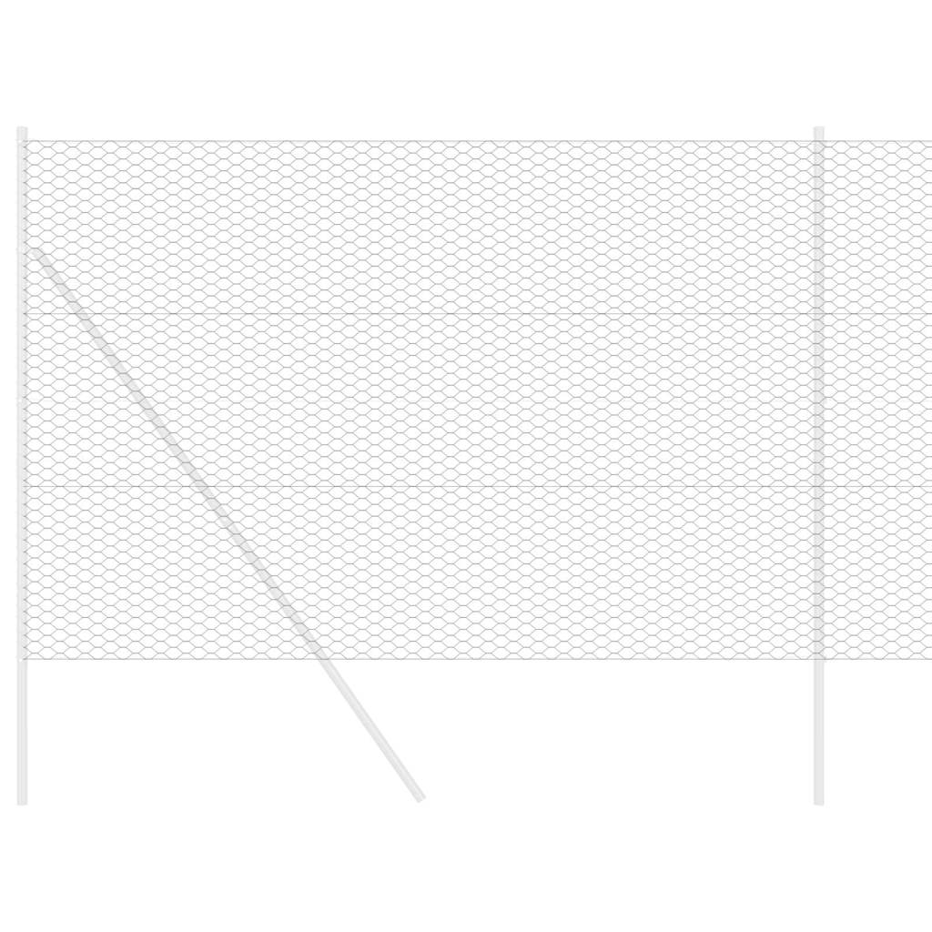 Vidaxl hexagon hek grijs 1,6 x 10 m pvc