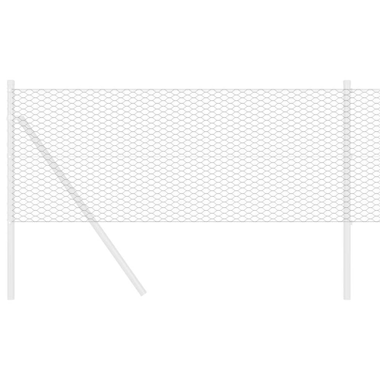 Vidaxl hexagon hek grijs 0,6 x 25 m pvc