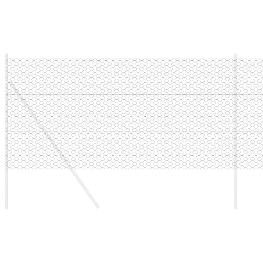 Vidaxl hexagon hek grijs 1,4 x 25 m pvc
