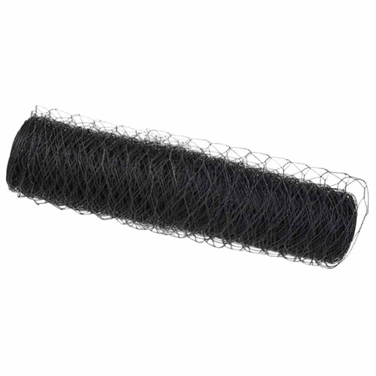 Vidaxl hexagon hek grijs 0,8 x 50 m pvc
