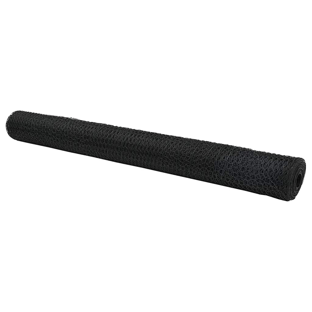Vidaxl hexagon hek grijs 1 x 50 m pvc