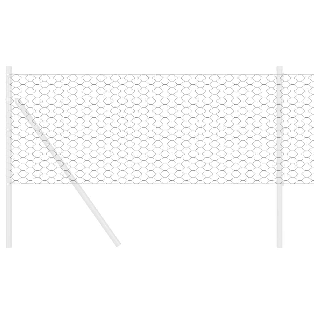 Vidaxl hexagon hek grijs 0,6 x 100 m pvc