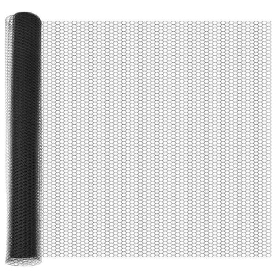 Vidaxl hexagon hek grijs 1,4 x 100 m pvc