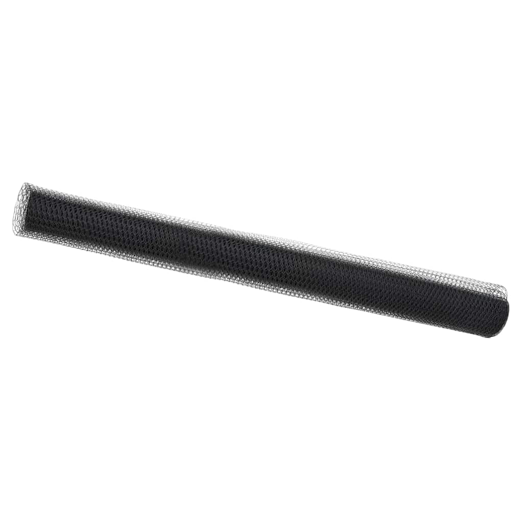 Vidaxl hexagon hek grijs 1,6 x 100 m pvc