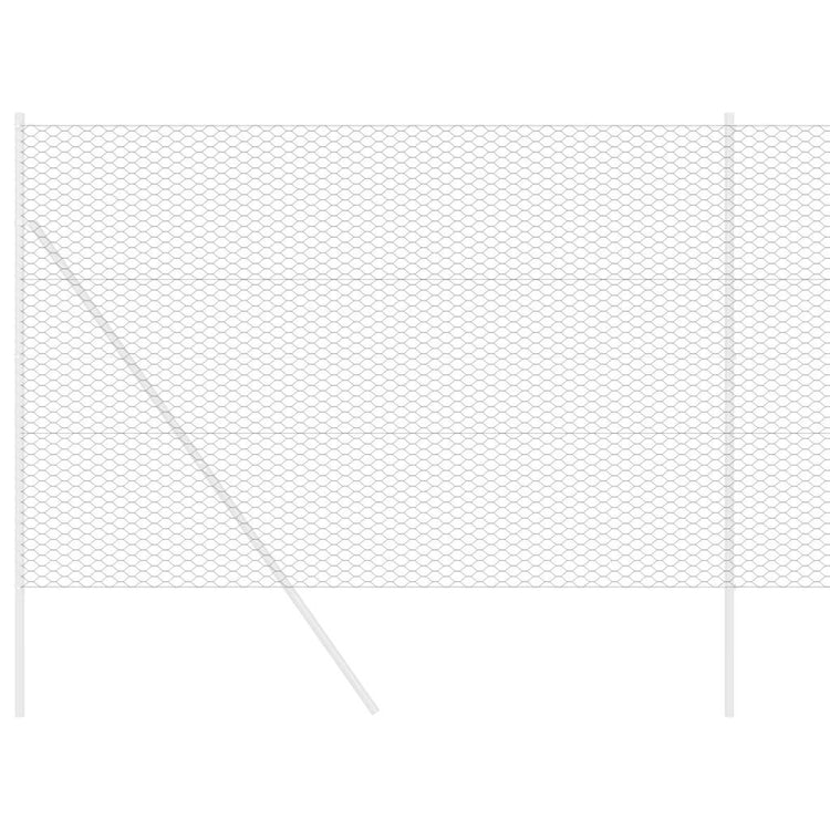 Vidaxl hexagon hek grijs 1,6 x 100 m pvc