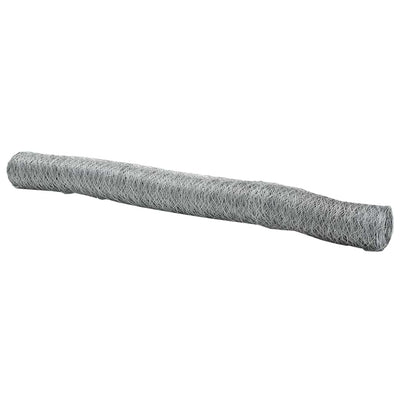 Vidaxl hexagon hek zilver 1 x 10 m gegalvaniseerd staal