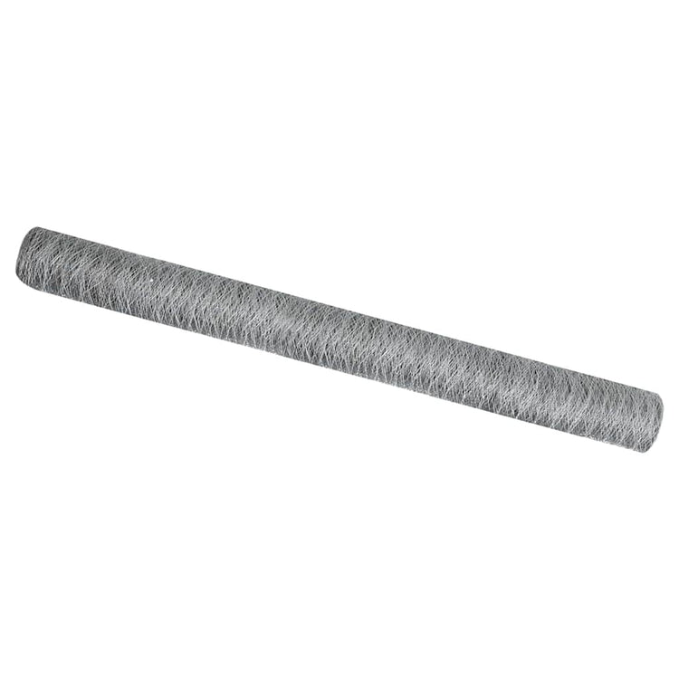 Vidaxl hexagon hek 1,5 x 10 m verzinkt staal zilver