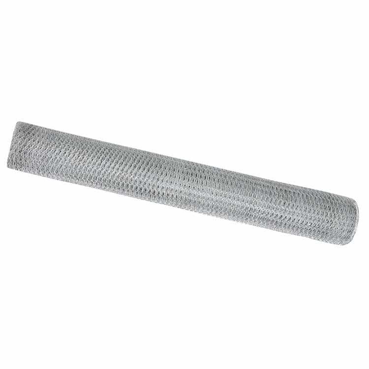 Vidaxl hexagon hek zilver 1 x 50 m gegalvaniseerd staal