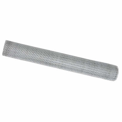 Vidaxl hexagon hek zilver 1,2 x 50 m gegalvaniseerd staal