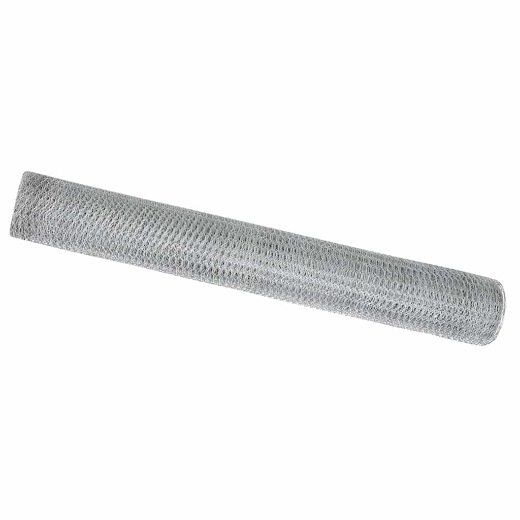 Vidaxl hexagon hek zilver 1 x 100 m gegalvaniseerd staal
