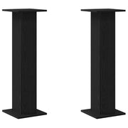 Vidaxl plantenstandaard 2 st zwart eiken 30 x 30 x 95 cm bewerkt hout - afbeelding 2
