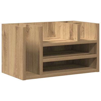 Vidaxl bureau organizer zwart eiken 44,5 x 24 x 25 cm bewerkt hout