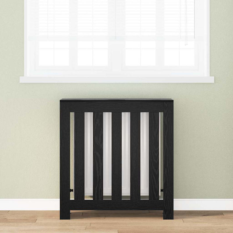 Vidaxl radiatorafdekking zwart eiken 78 x 20 x 82 cm bewerkt hout