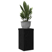 Vidaxl plantenstandaard 2 st zwart eiken 10 x 10 x 18 cm bewerkt hout - afbeelding 3