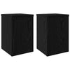 Vidaxl plantenstandaard 2 pcs zwart eiken 20 x 20 x 30 cm bewerkt hout