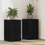 Vidaxl plantenstandaard 2 st zwart eiken 30 x 30 x 50 cm bewerkt hout - afbeelding 1