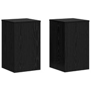 Vidaxl plantenstandaard 2 st zwart eiken 30 x 30 x 50 cm bewerkt hout - afbeelding 2