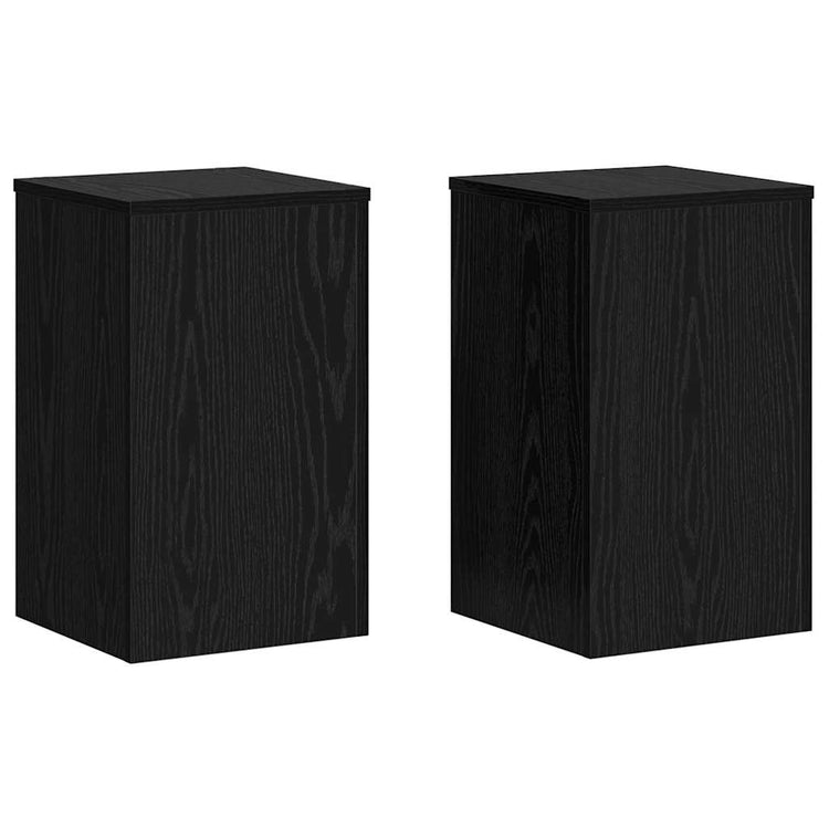Vidaxl plantenstandaard 2 st zwart eiken 30 x 30 x 50 cm bewerkt hout