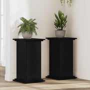 Vidaxl plantenstandaard zwart eiken 33 x 33 x 60 cm bewerkt hout - afbeelding 1