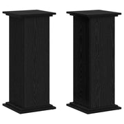 Vidaxl plantenstandaard zwart eiken 33 x 33 x 80 cm bewerkt hout - afbeelding 2