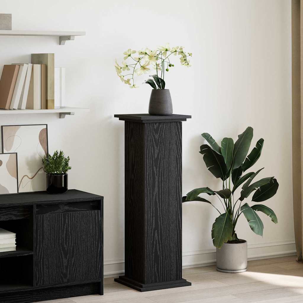 Vidaxl displaystand zwart eiken 31 x 30 x 90 cm bewerkt hout