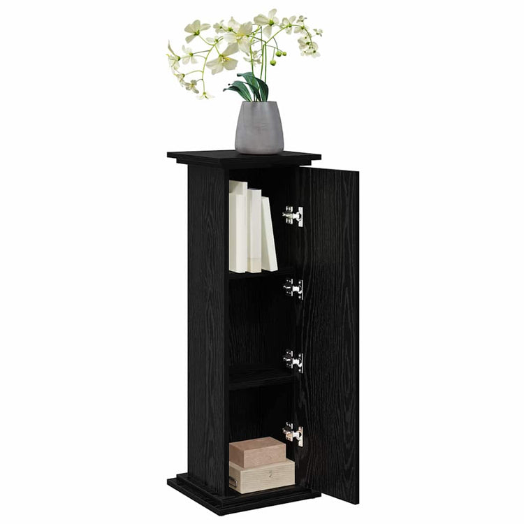 Vidaxl displaystand zwart eiken 31 x 30 x 90 cm bewerkt hout