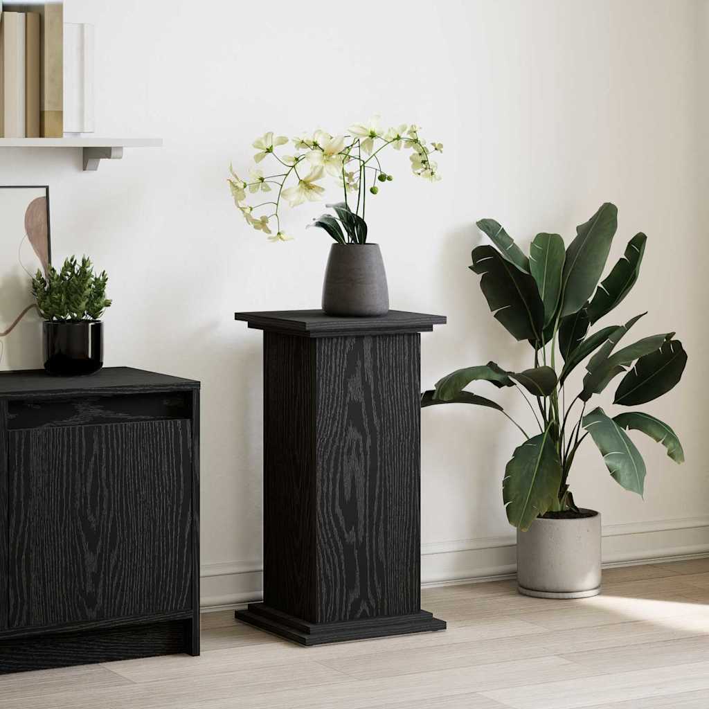 Vidaxl displaystand zwart eiken 31 x 30 x 60 cm bewerkt hout