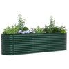 Vidaxl verhoogd bed groen 320 x 80 x 81 cm staal