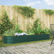 Vidaxl verhoogd bed groen 320 x 80 x 44 cm staal
