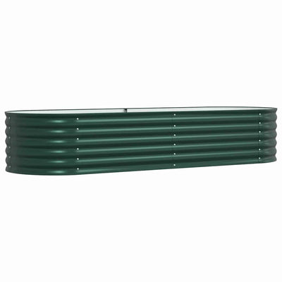 Vidaxl verhoogd bed groen 240 x 80 x 44 cm staal