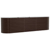 Vidaxl verhoogd bed bruin 320 x 80 x 81 cm staal